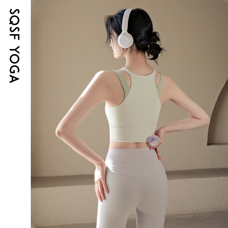 SQSF一体式运动内衣瑜伽背心夏季