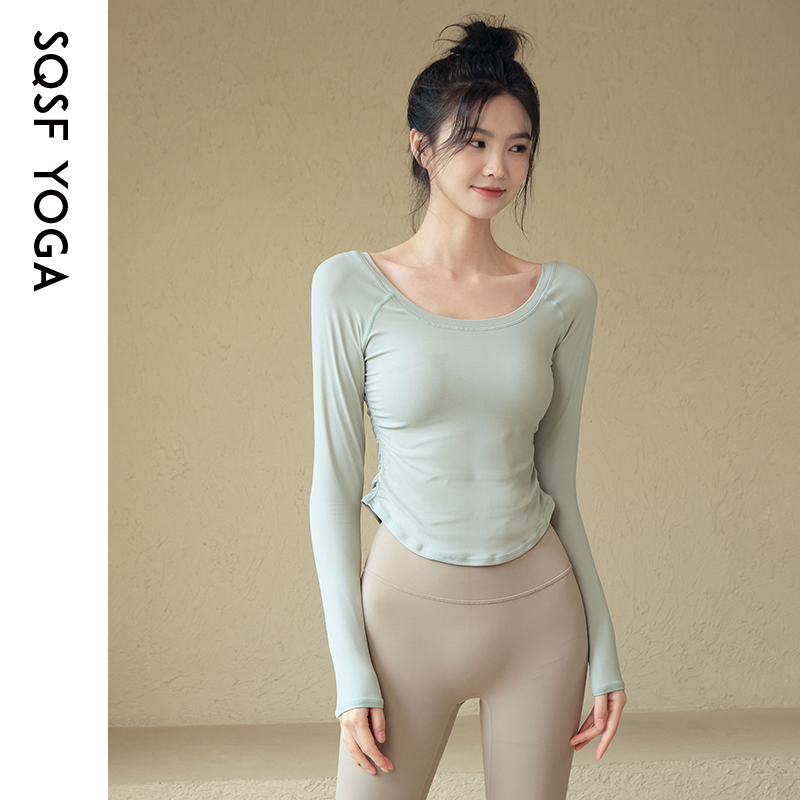 SQSF瑜伽服女普拉提训练健身上衣