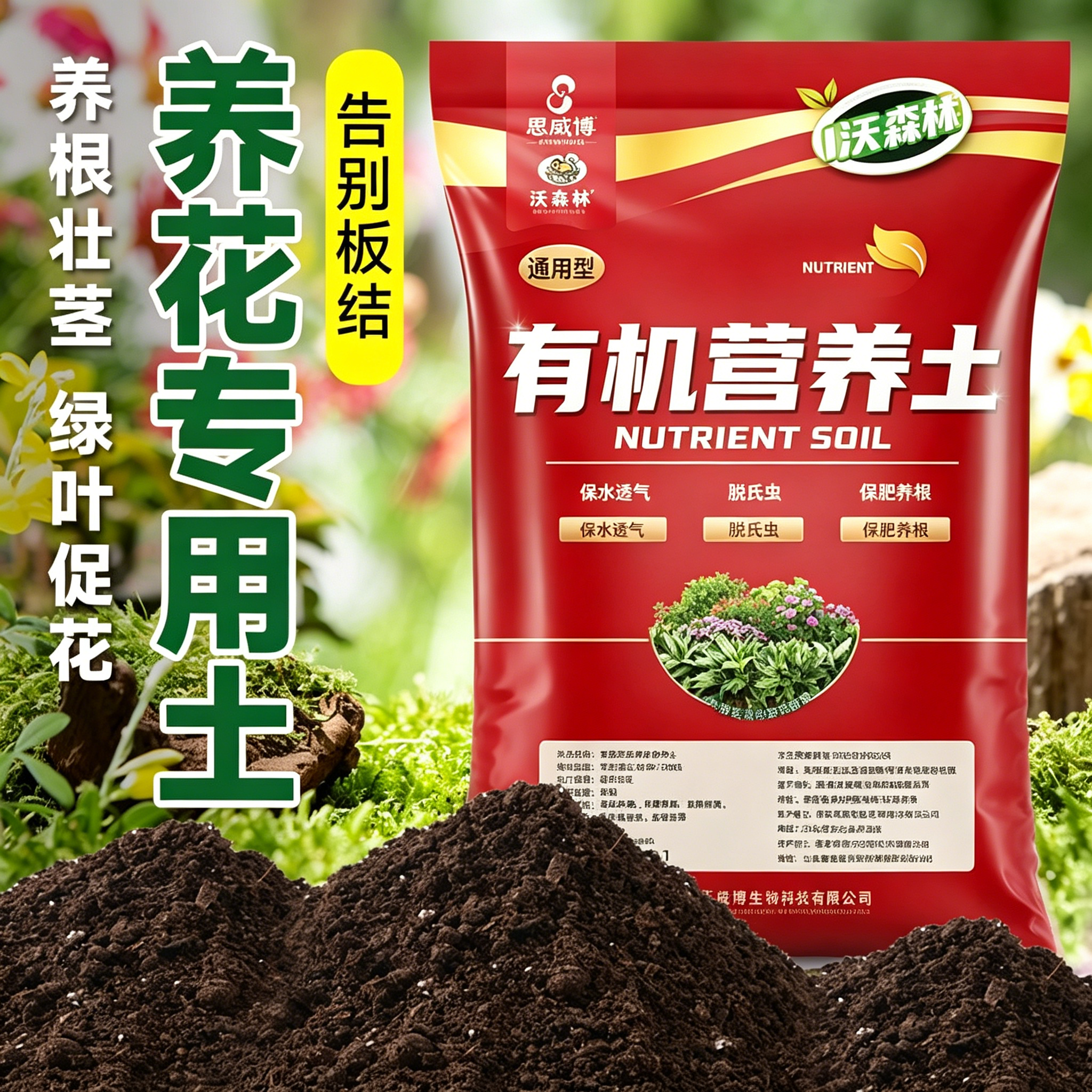 【厂家直销】营养土养花通用专用土种菜有机土壤种植土20斤花土