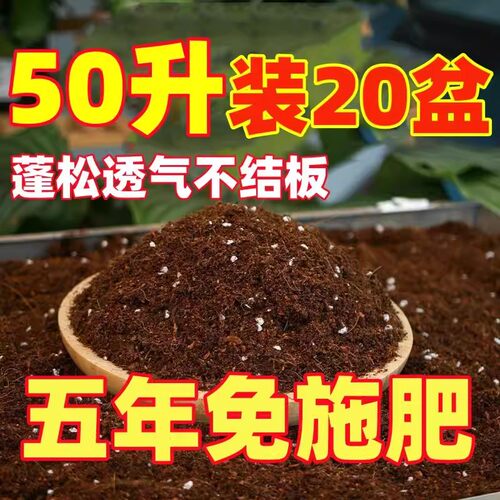 50升大包通用型疏松透气泥炭营养土种菜土养花土壤多肉种植有机土