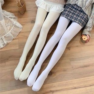 打底丝袜 薄款 奶白色连裤 袜子女纯欲JKlolita性感不透肤黑丝春秋季
