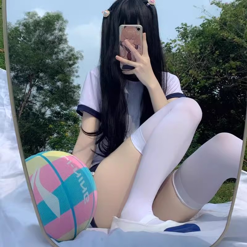 过膝袜子女薄款黑丝袜JK白色80d天鹅绒中高筒袜纯欲压力显瘦性感