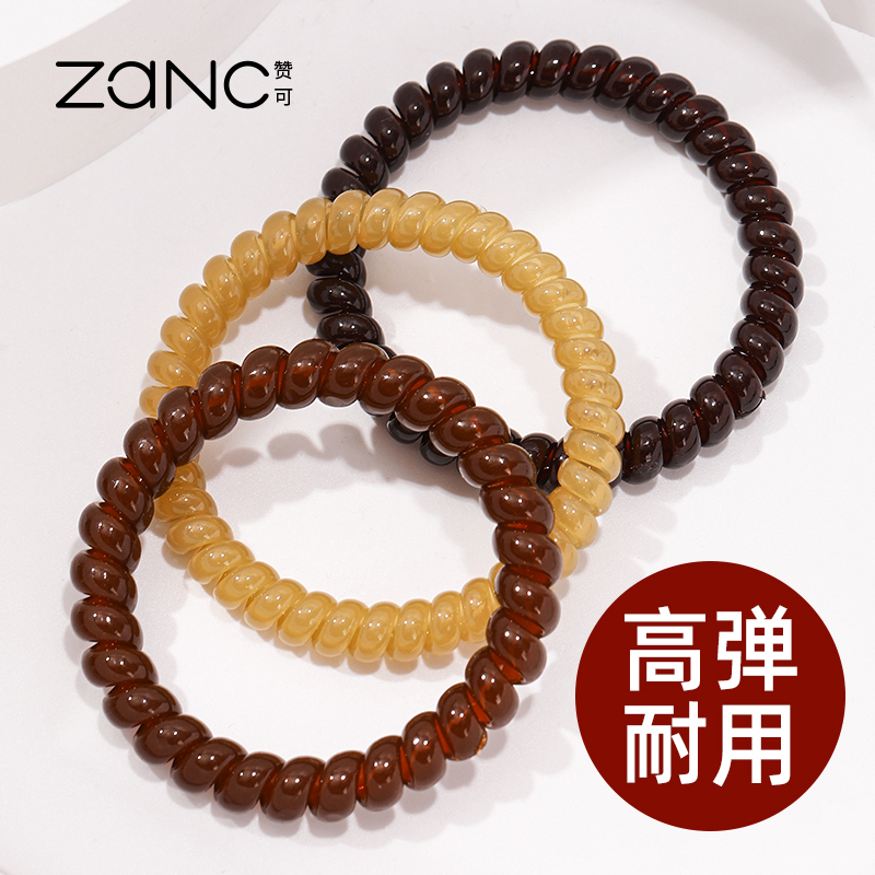 咖色细款高弹绑头发发绳