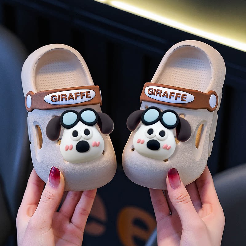 儿童洞洞鞋夏季婴幼小童卡通防滑包头凉拖男女童软底防滑外穿拖鞋