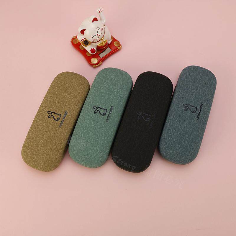 日本眼镜盒高档金属仿皮三层抗压防摔学生男女太阳老花近视墨镜收