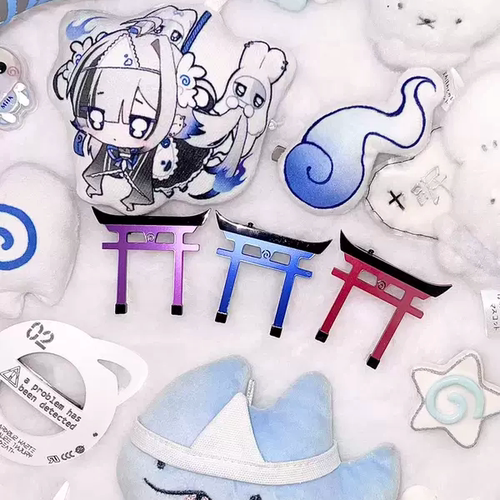 PiPOOMKT兔丸原创鸟居亚克力发夹