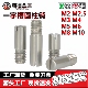 304不锈钢圆柱销一字槽半外螺纹M2.M3M4M5M6M8M10开槽定位销GB878
