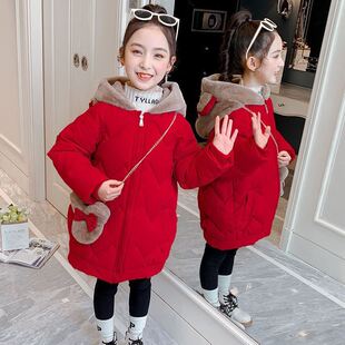 女童冬装巨好看外套棉服加绒加厚短款儿童外穿耐脏时尚潮棉袄冬季