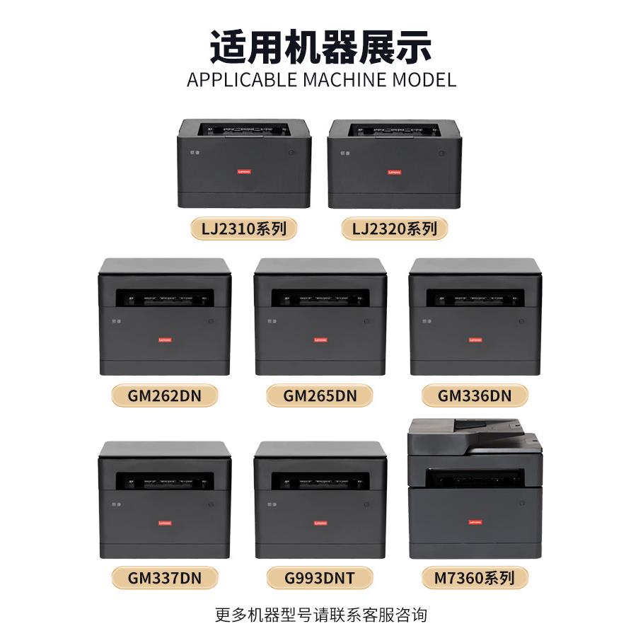 适用联想GM265DN硒鼓LT260SH GM337DN LJ2320DN粉盒LT230SH 墨粉