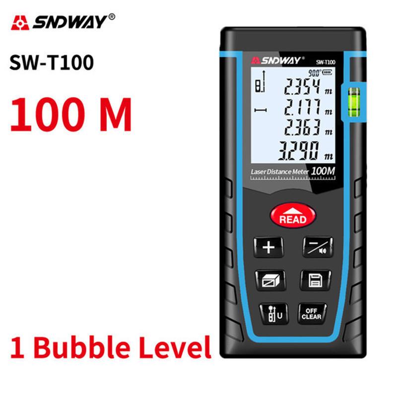 SNDWAY深达威SW-T40激光测距仪SW-T100红外线激光尺电子尺英文版