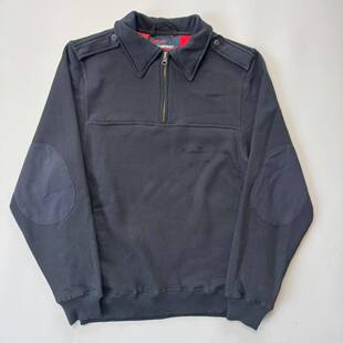 厚实质感 户外抗风 外贸原单美式半拉链翻领卫衣男宽松套头衫上衣