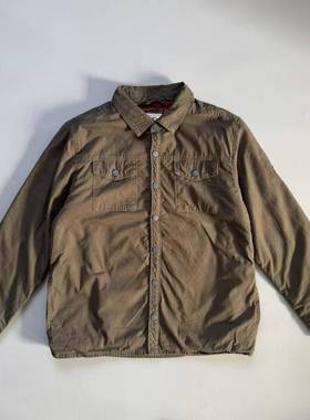 尾瑕清仓 美式复古工装夹克男翻领多口袋加绒秋冬宽松外套军绿色