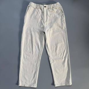 轻美式复古白色牛仔裤棉籽壳宽松直筒休闲裤cleanfit男春秋迪木尔