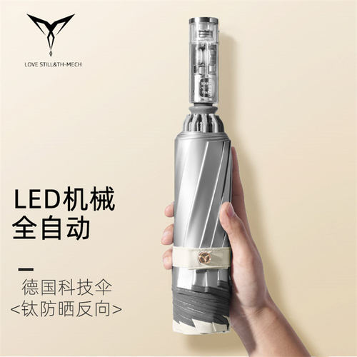 德国天珩LED全自动反向伞钛银