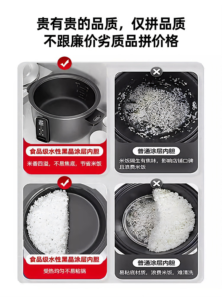 三角牌电饭锅商用大容量8L10-20-30人食堂酒店专用超大老式电饭煲