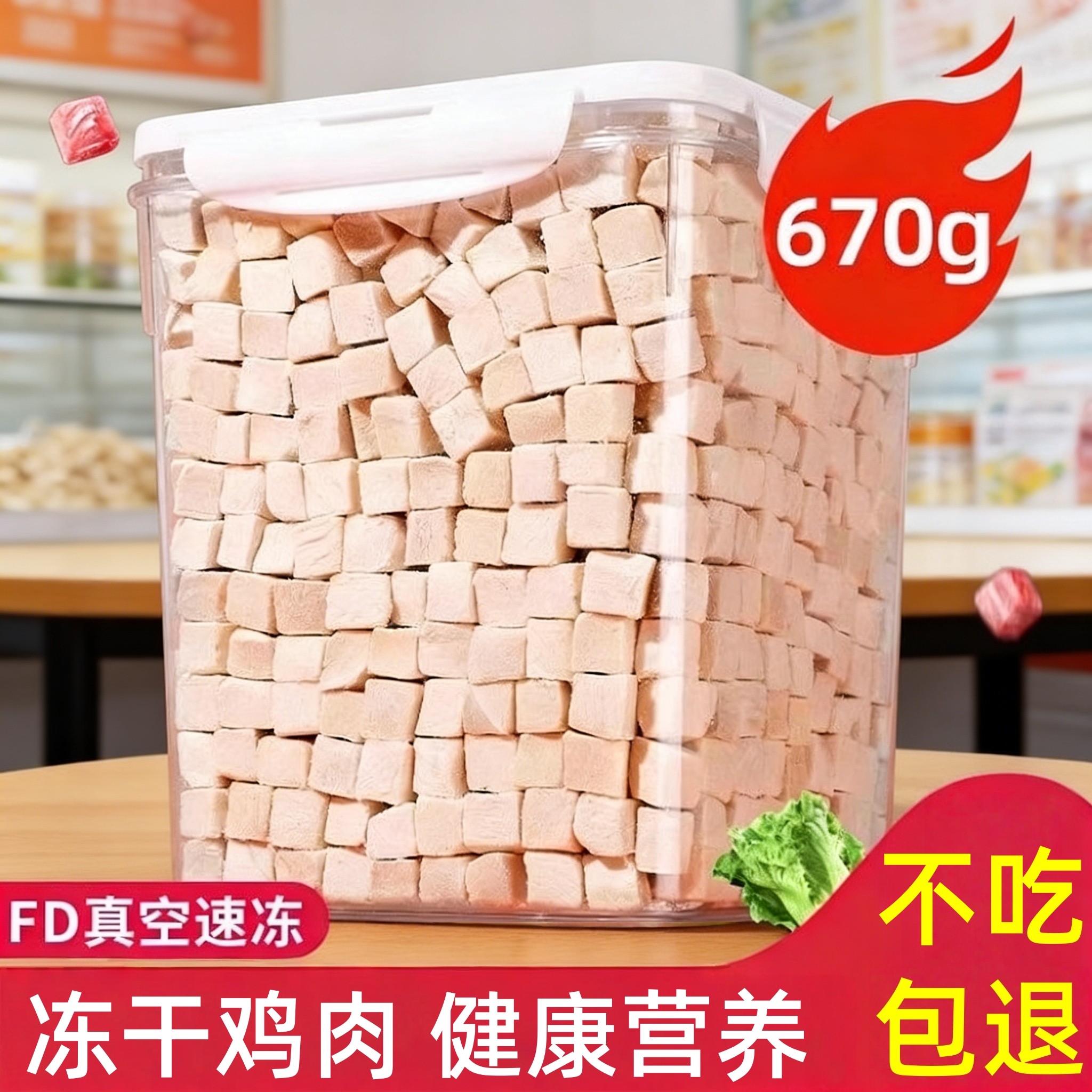 冻干鸡肉粒猫咪宠物零食新鲜鸡肉