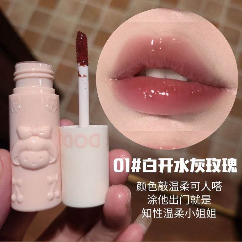 素颜天菜~浮雕小哭包镜面唇釉保湿滋润学生平价防水不易掉色口红
