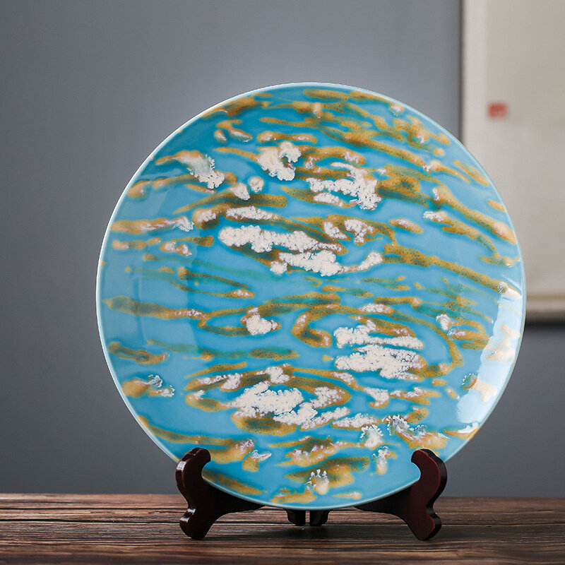 欧式陶瓷装饰盘子摆件坐盘架子客A厅工艺品摆盘碟子博古架瓷盘摆,家居饰品,装饰盆,淘宝优惠券,粉丝福利购,淘宝优惠卷