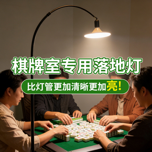 棋牌室专用落地灯插电立式免安装钓鱼灯娱乐馆麻将馆照明灯补光灯