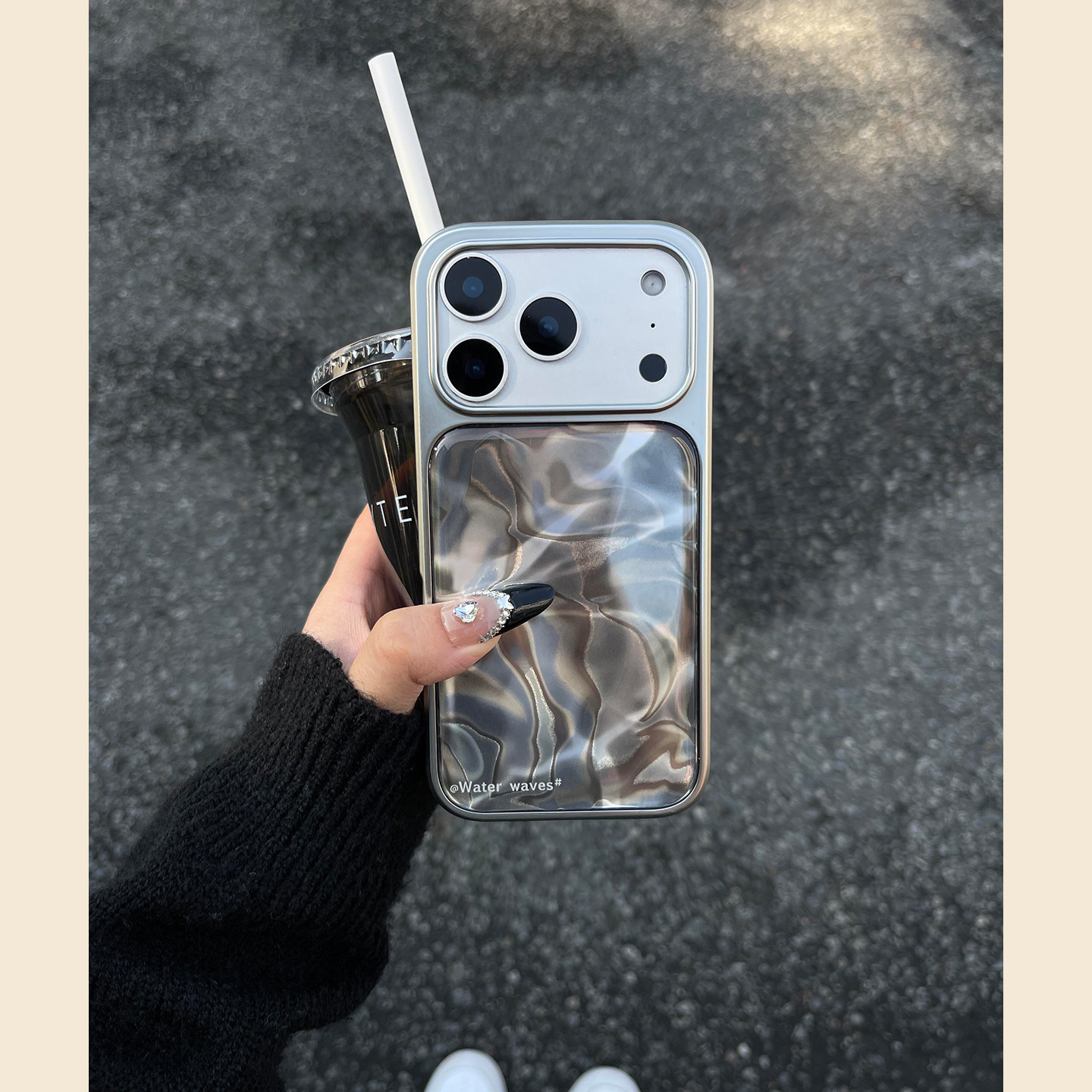 冷淡风个性小众水波纹适用苹果17promax手机壳iPhone17女新款16高级感15韩系14气质16Pro防摔15pro保护套13男,3C数码配件,手机保护套/壳,淘宝优惠券,粉丝福利购,淘宝优惠卷