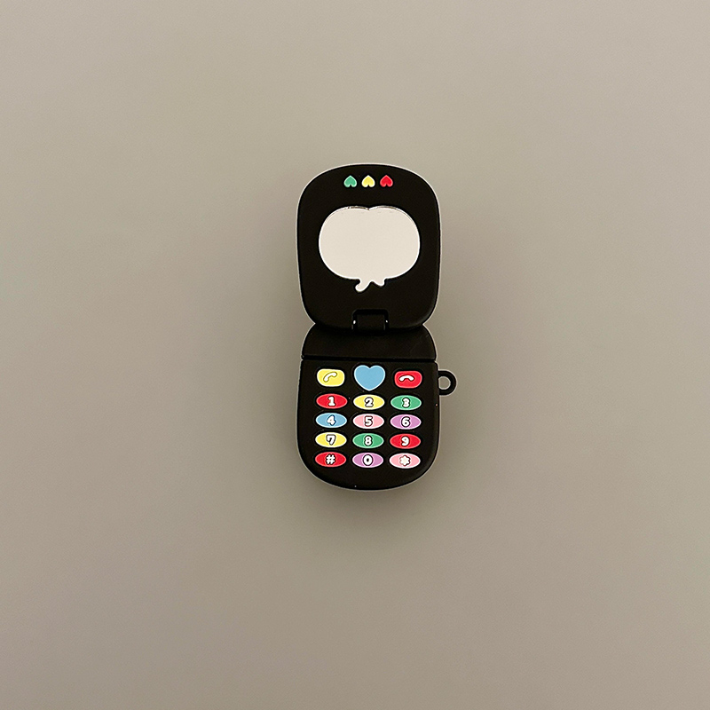 翻盖镜面pingu企鹅适用airpods4代保护套airpodspro2代苹果耳机保护壳airpods1/2耳机套硅胶3情侣pro2软壳女