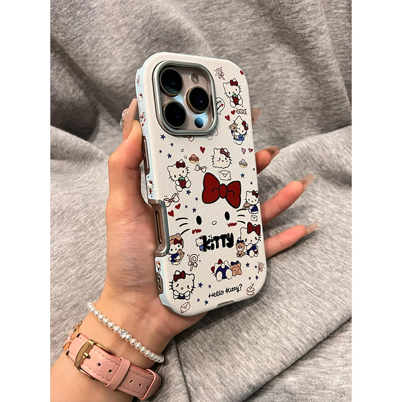 适用苹果皮质卡通防摔保护壳