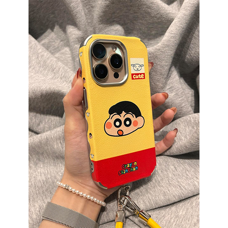 适用苹果皮质卡通防摔保护壳