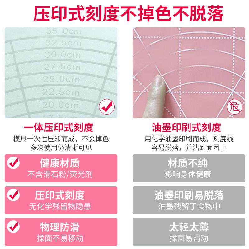 日本硅胶胶揉面焙垫加厚食品20200715面级硅垫面板家用和烘案板塑