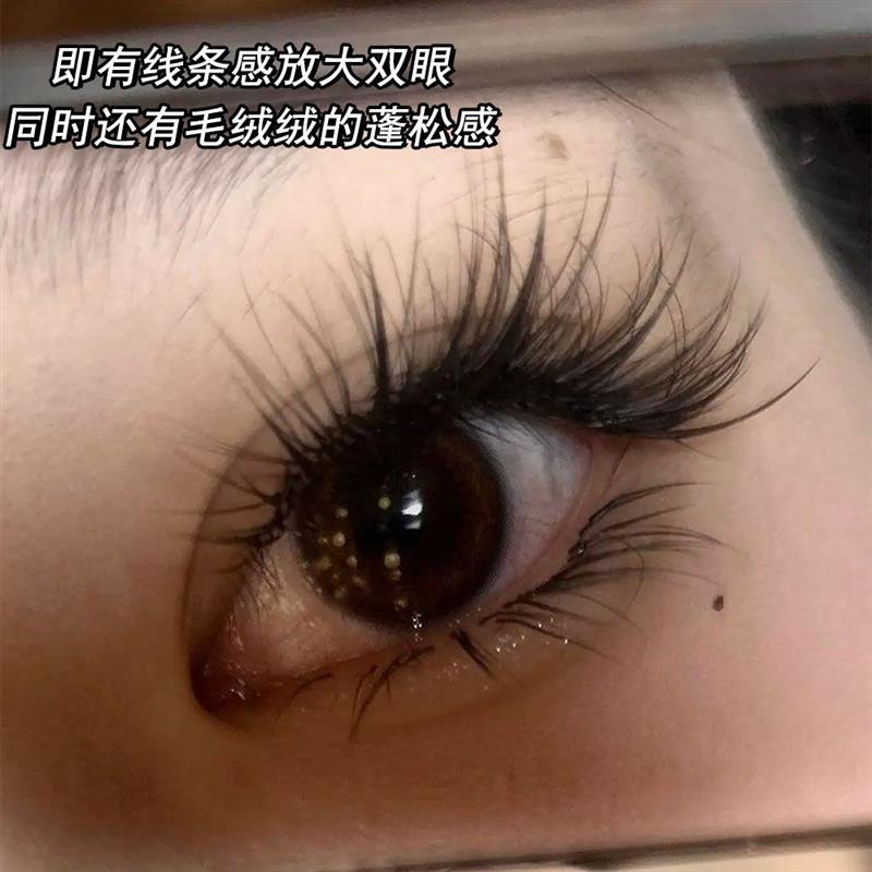 新升级水貂绒假睫毛新5D婴儿弯层次懒人三部曲女免胶款仿真单簇