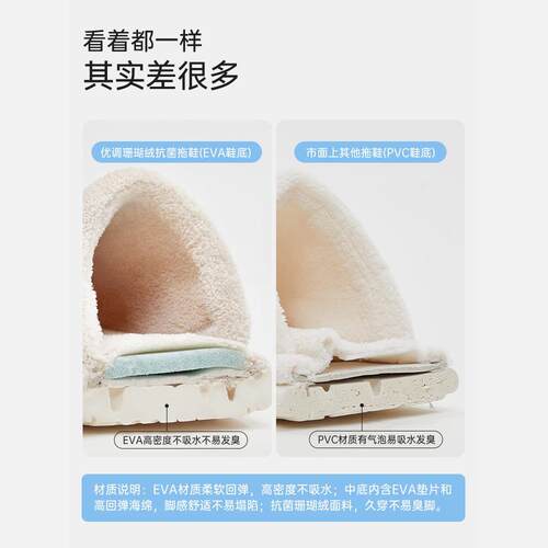 德国加SUML绒棉拖鞋女秋冬季室内保暖地板防M臭防UDT1105-滑情男