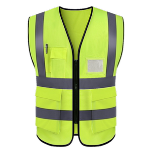 反光安全背心施工反光衣工地马甲荧光高级透气网眼印字定制印logo