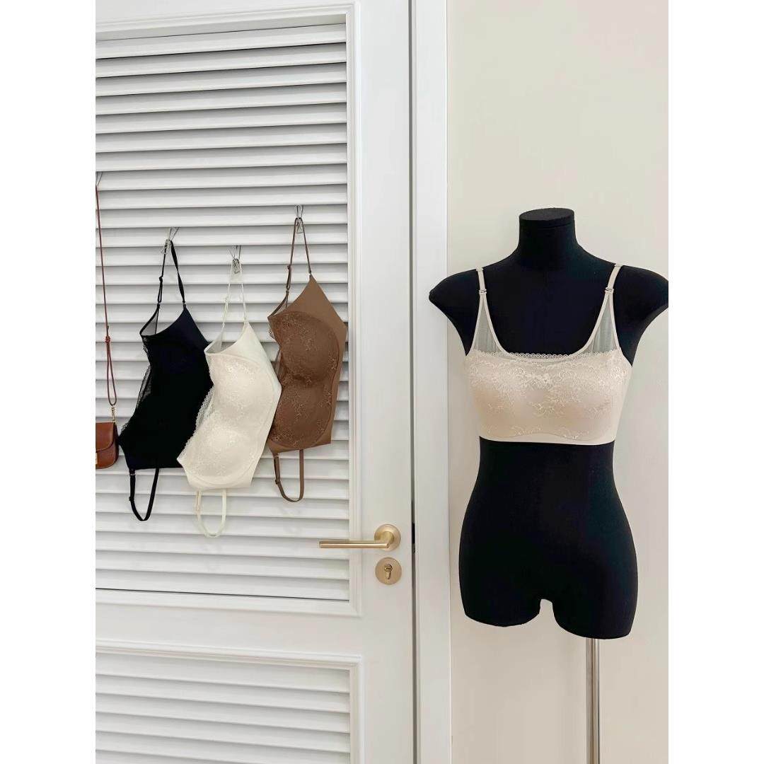 古今蕾丝养护抹胸桑蚕丝文胸内衣露背性感高质量固定防走光吊带