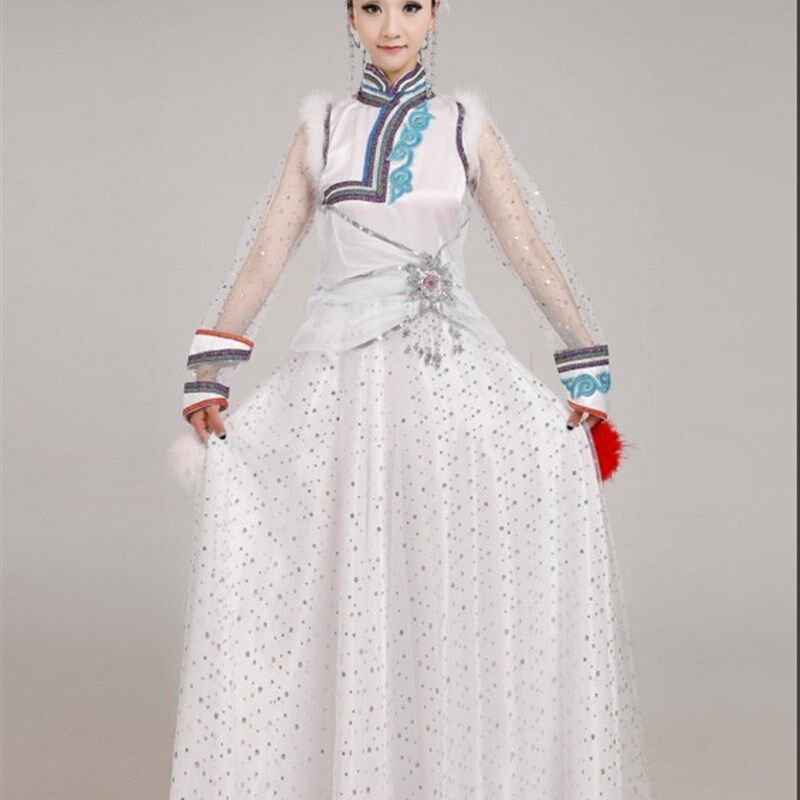 速发内款鸿雁蒙古族演出服装向天歌蒙新古舞蹈服装少数民族表演服