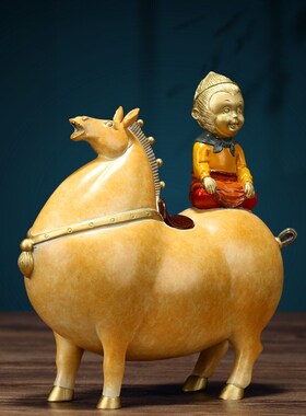 速发全铜封上马上马侯铜马摆件家居饰品铜工艺品客厅玄关装饰礼品