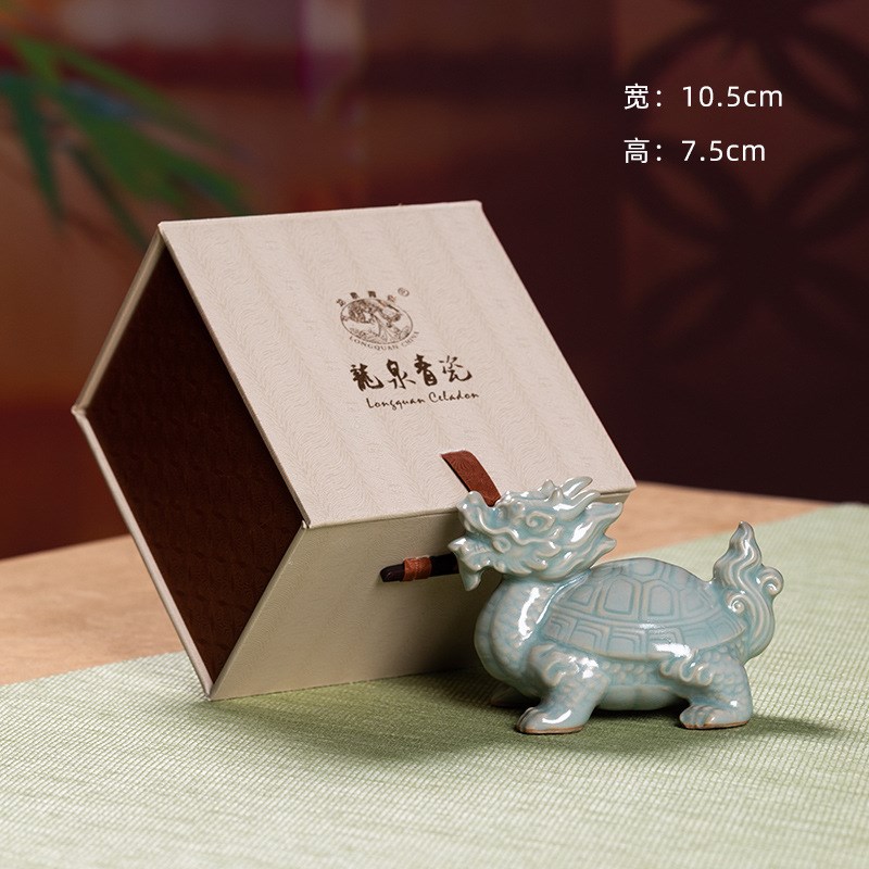 速发 玩财龙龟摆件精具茶宠 陶瓷茶招茶桌装饰功夫茶品配