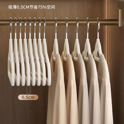 速发衣绒衣架家用挂衣个撑理师防肩角植柜晾衣服整子