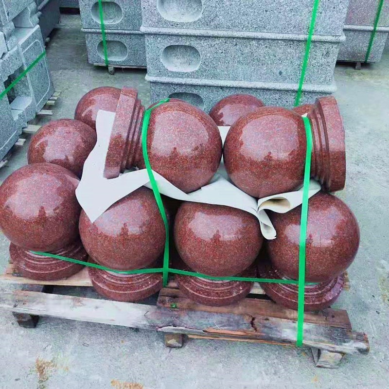 速发石雕石球圆球门柱球围墙柱头球墩花岗岩大理石材路障球挡车球