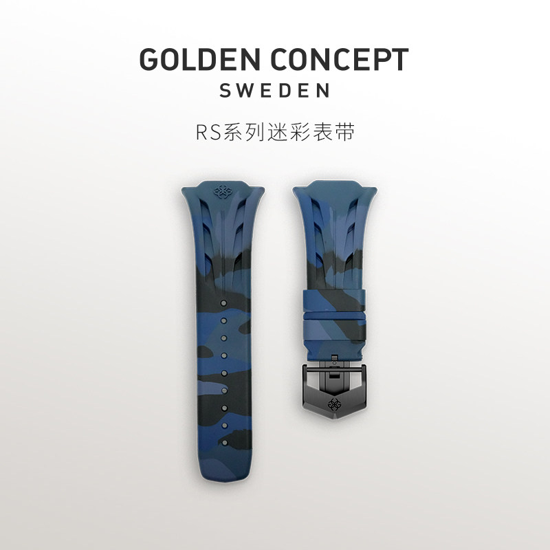 古德康赛GoldenConcept氟橡胶表带改装适配苹果Ultra2/3 S10/11