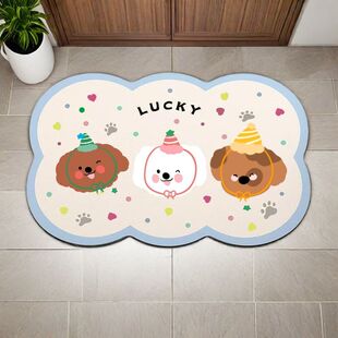 硅藻泥地垫浴室防滑强吸水速干厕所门口洗手间卫生间脚垫卫浴地毯