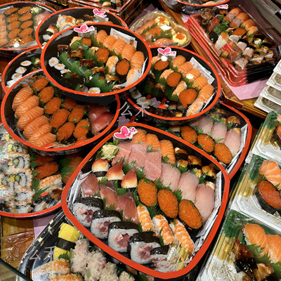 高档寿司盒长方圆形方形刺身拼盘