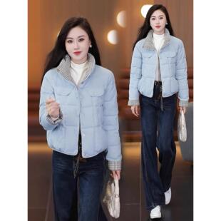 ROUMIKL时尚短款服女2025冬季新款洋气时髦立领加厚保暖小袄外套