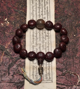 藏地瑜伽士修持【爆老千系糖球玛瑙古珠】顶配老麒麟眼佛珠手持