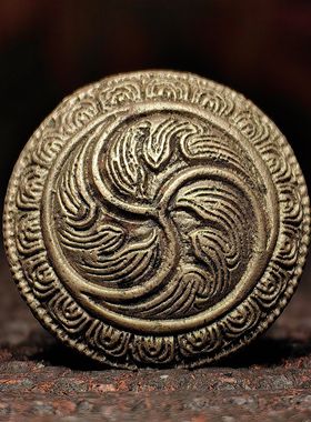 藏地实修【明清喜旋法器】老藏银传世皮壳 懂的拍流行饰品