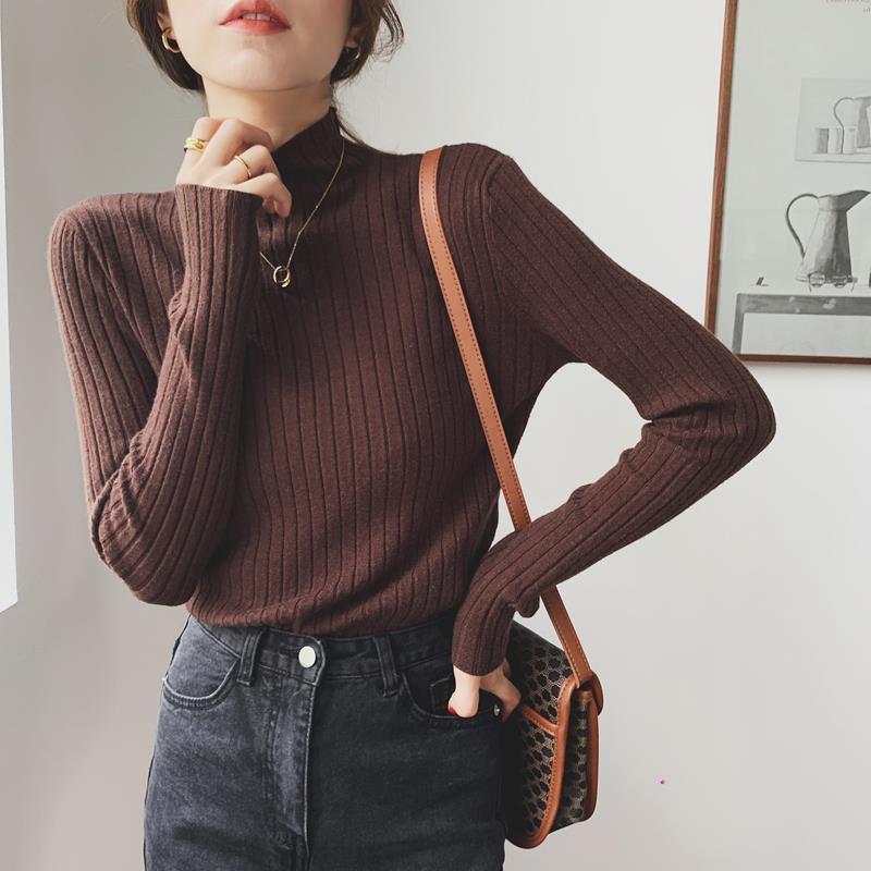 2024秋冬新款半高领羊毛针织衫