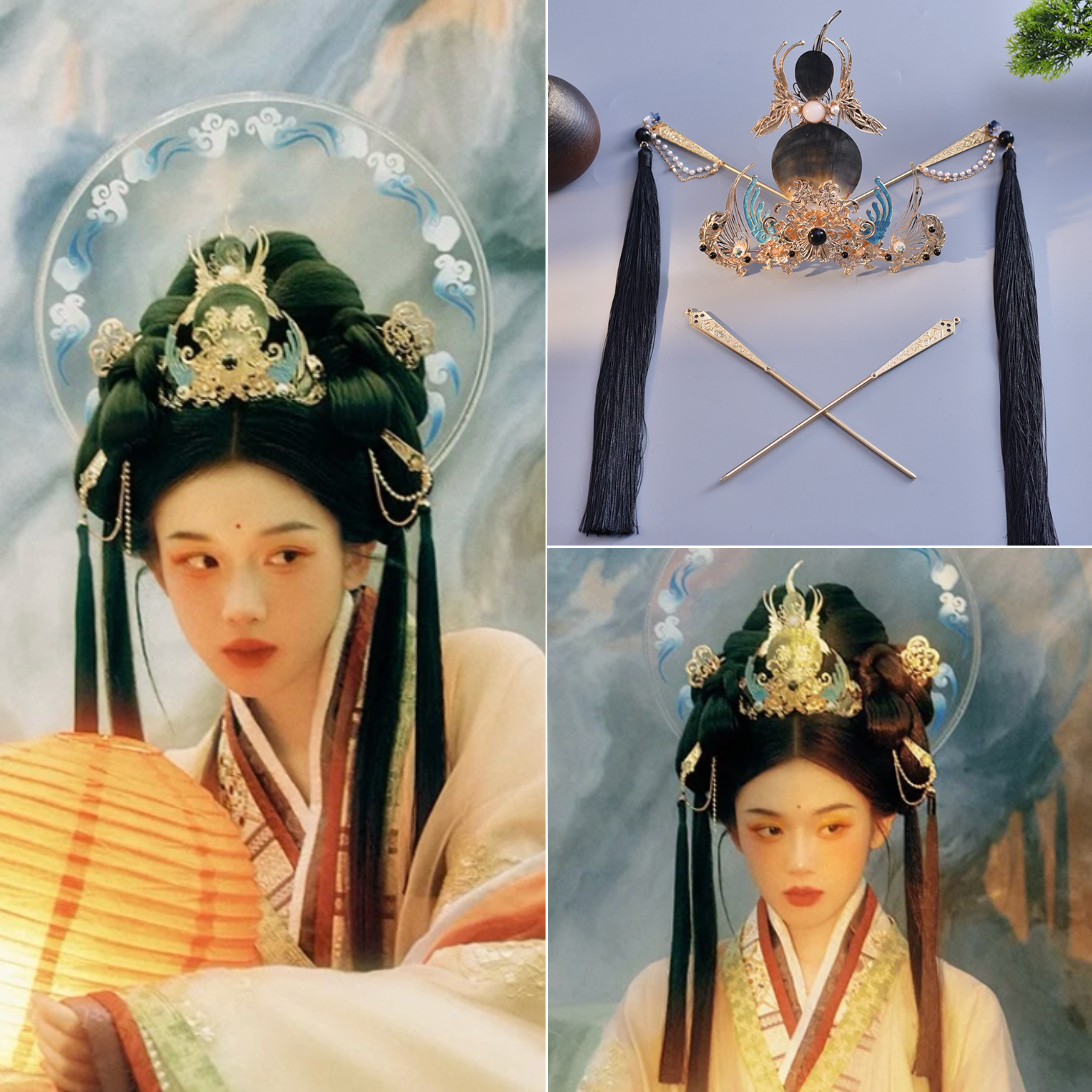 古风暗黑系发冠精致黑化仙侠风