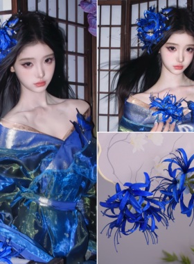 古风彼岸花朵发夹女清冷感饰品