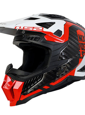 LS2摩托车碳纤维越野盔男女机车全盔山地速降骑行头盔MX703