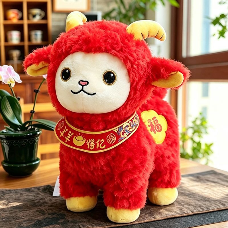 可爱小羊公仔毛绒玩具生肖羊摆件羊年吉祥物玩偶年会元旦活动礼品