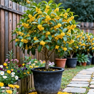 嫁接桂花树苗盆栽植物四季桂浓香型丹桂金桂带花庭院室内四季花卉