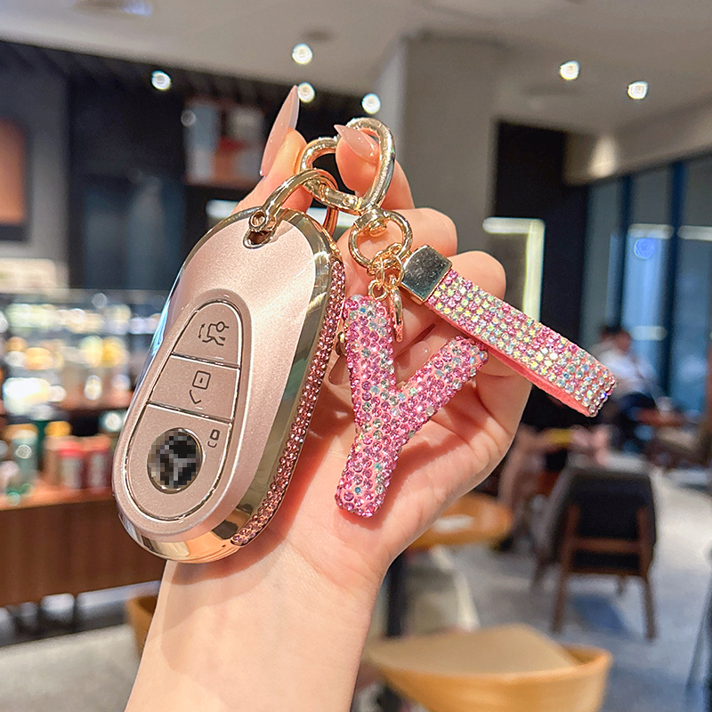 适用于奔驰钥匙套c260l车e300壳glcglb220gle350包gla200扣s450女